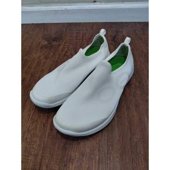 Oofos OOmg eeZee Low Mens Size 11.5 Slip-On Shoes Knit White Recovery White main image 12